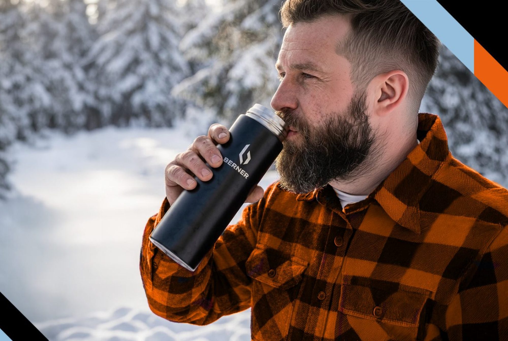 BERNER Shop Mann mit Thermosflasche