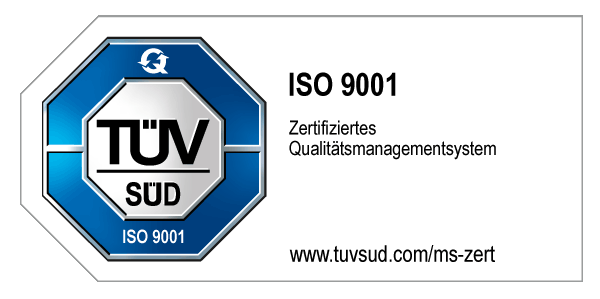 Logo TÜV Süd, ISO 9001 zertifiziert